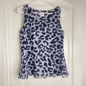 Cabi purple Animal Printed Blouse